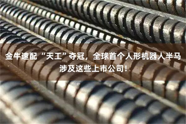 金牛速配 “天工”夺冠，全球首个人形机器人半马涉及这些上市公司！