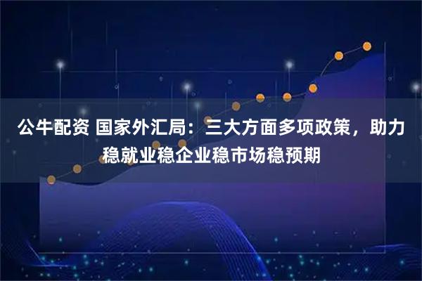 公牛配资 国家外汇局：三大方面多项政策，助力稳就业稳企业稳市场稳预期